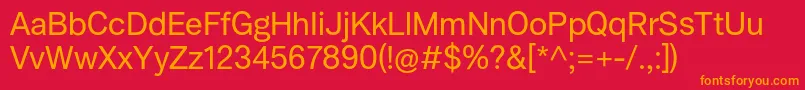 Amurg Regular Font – Orange Fonts on Red Background