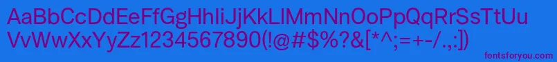 Amurg Regular Font – Purple Fonts on Blue Background