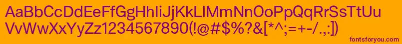 Amurg Regular Font – Purple Fonts on Orange Background