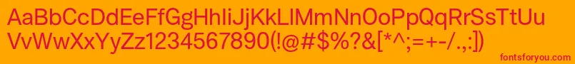 Amurg Regular Font – Red Fonts on Orange Background