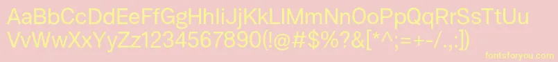 Amurg Regular Font – Yellow Fonts on Pink Background