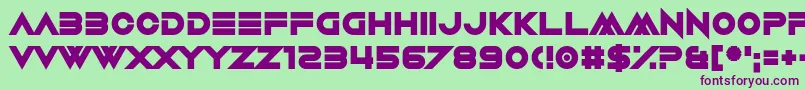 Шрифт Amuse Bouche – фиолетовые шрифты на зелёном фоне