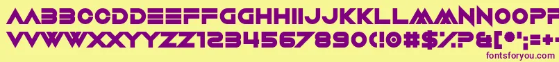 Шрифт Amuse Bouche – фиолетовые шрифты на жёлтом фоне