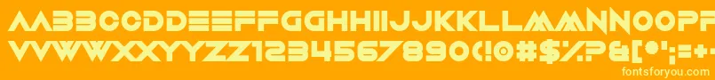 Шрифт Amuse Bouche – жёлтые шрифты на оранжевом фоне