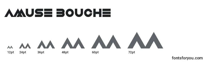 Размеры шрифта Amuse Bouche