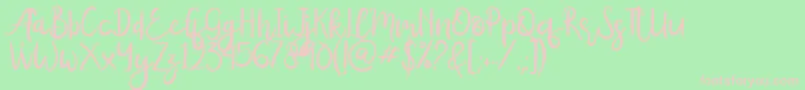 Amy Font – Pink Fonts on Green Background