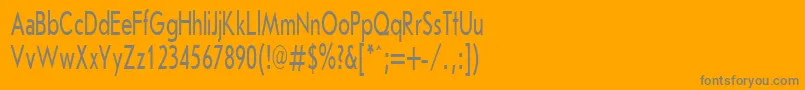 フォントJournalSansserifPlain.001.00160n – オレンジの背景に灰色の文字