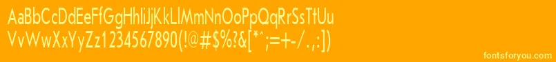 Fonte JournalSansserifPlain.001.00160n – fontes amarelas em um fundo laranja