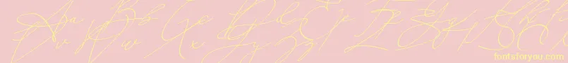 An Either Lifetime Font – Yellow Fonts on Pink Background