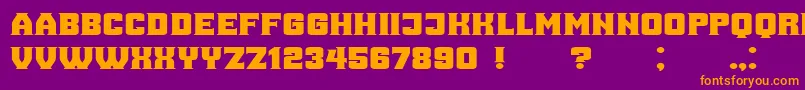 Ana Font – Orange Fonts on Purple Background
