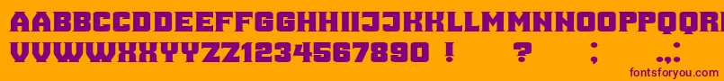 Ana Font – Purple Fonts on Orange Background