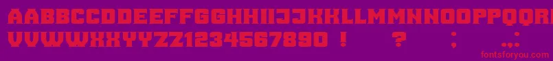 Ana Font – Red Fonts on Purple Background