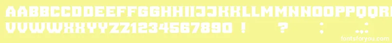 Ana Font – White Fonts on Yellow Background