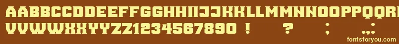 Ana Font – Yellow Fonts on Brown Background