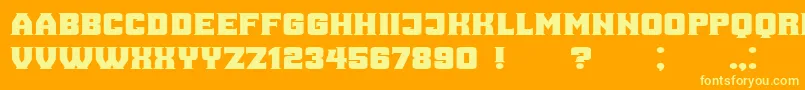 Ana Font – Yellow Fonts on Orange Background