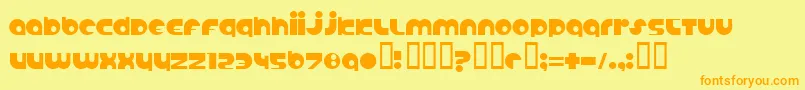 ANABS    Font – Orange Fonts on Yellow Background