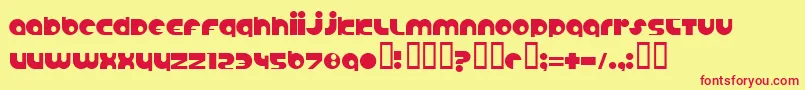 ANABS    Font – Red Fonts on Yellow Background