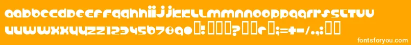 ANABS    Font – White Fonts on Orange Background