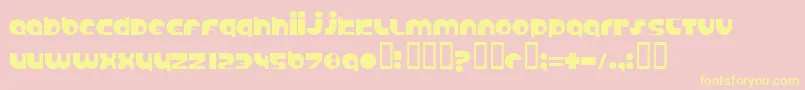 ANABS    Font – Yellow Fonts on Pink Background