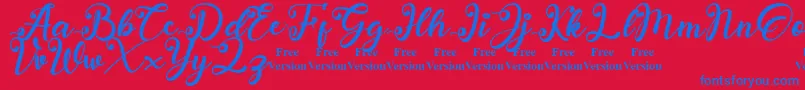 anadya Personal Use Only Font – Blue Fonts on Red Background