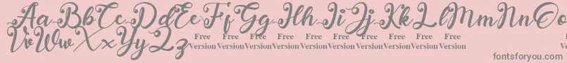 anadya Personal Use Only Font – Gray Fonts on Pink Background