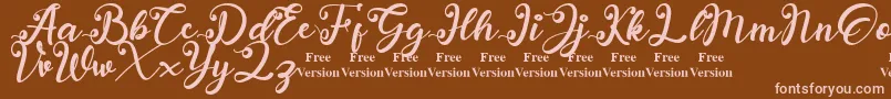 anadya Personal Use Only Font – Pink Fonts on Brown Background