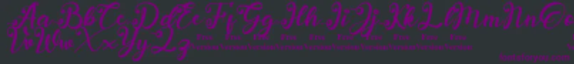 anadya Personal Use Only Font – Purple Fonts on Black Background