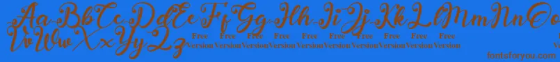 anadya Personal Use Only Font – Brown Fonts on Blue Background