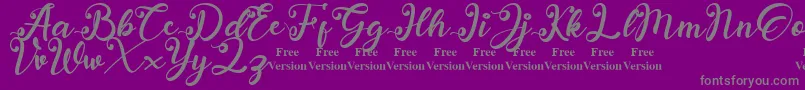 anadya Personal Use Only Font – Gray Fonts on Purple Background