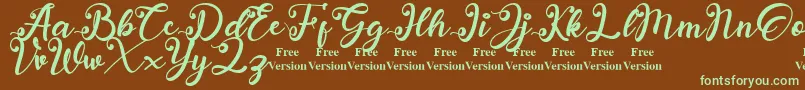anadya Personal Use Only Font – Green Fonts on Brown Background