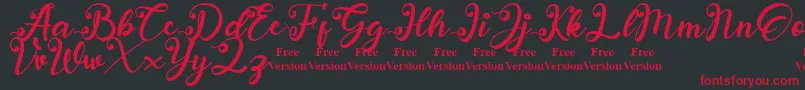 anadya Personal Use Only Font – Red Fonts on Black Background