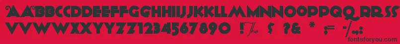 ANAGRAM Font – Black Fonts on Red Background