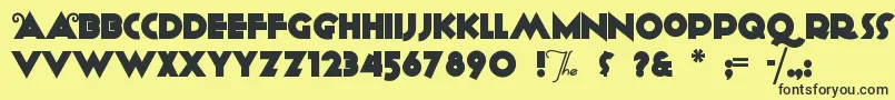fuente ANAGRAM – Fuentes Negras Sobre Fondo Amarillo
