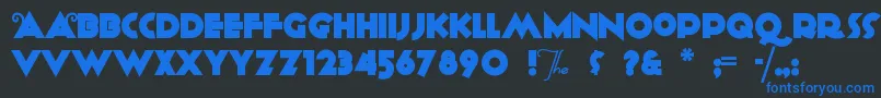 ANAGRAM Font – Blue Fonts on Black Background