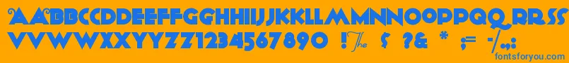 ANAGRAM Font – Blue Fonts on Orange Background