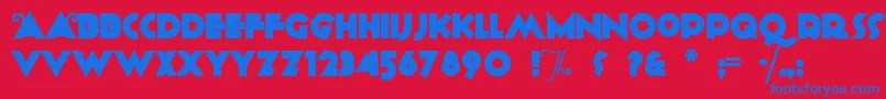 ANAGRAM Font – Blue Fonts on Red Background