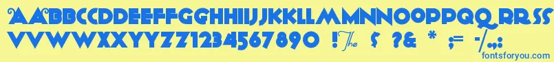 ANAGRAM Font – Blue Fonts on Yellow Background