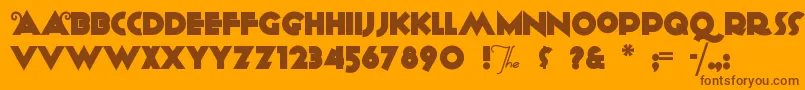 ANAGRAM Font – Brown Fonts on Orange Background