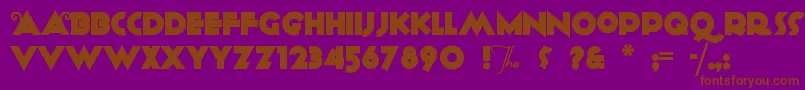 ANAGRAM Font – Brown Fonts on Purple Background