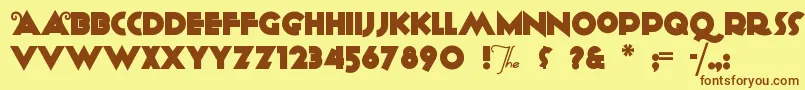 ANAGRAM Font – Brown Fonts on Yellow Background