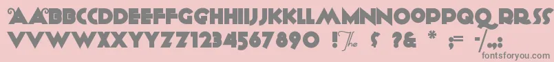ANAGRAM Font – Gray Fonts on Pink Background