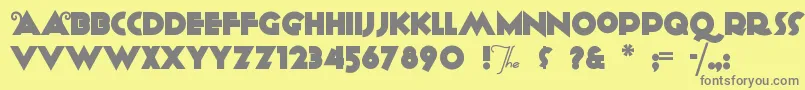ANAGRAM Font – Gray Fonts on Yellow Background