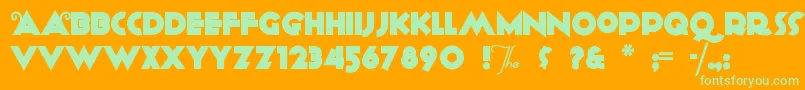 ANAGRAM Font – Green Fonts on Orange Background