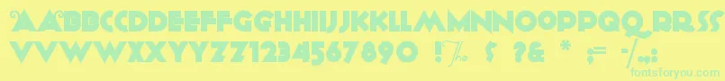 ANAGRAM Font – Green Fonts on Yellow Background