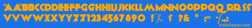 ANAGRAM Font – Orange Fonts on Blue Background