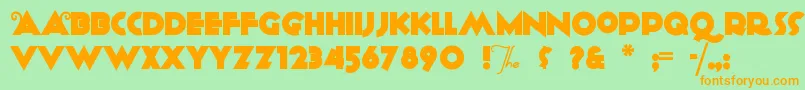 ANAGRAM Font – Orange Fonts on Green Background
