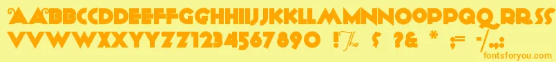 ANAGRAM Font – Orange Fonts on Yellow Background