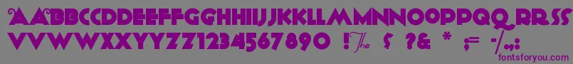 ANAGRAM Font – Purple Fonts on Gray Background