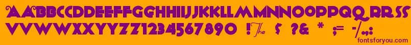 ANAGRAM Font – Purple Fonts on Orange Background