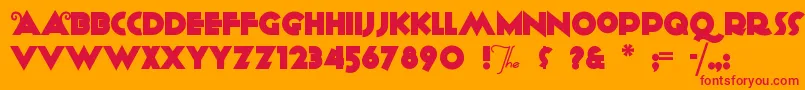 ANAGRAM Font – Red Fonts on Orange Background